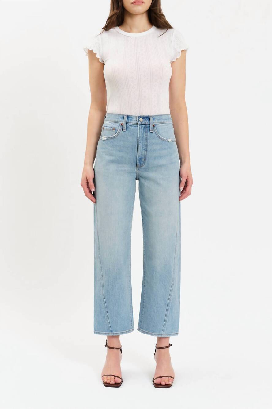 NEW DAZE women's westward barrel leg jeans in pulse